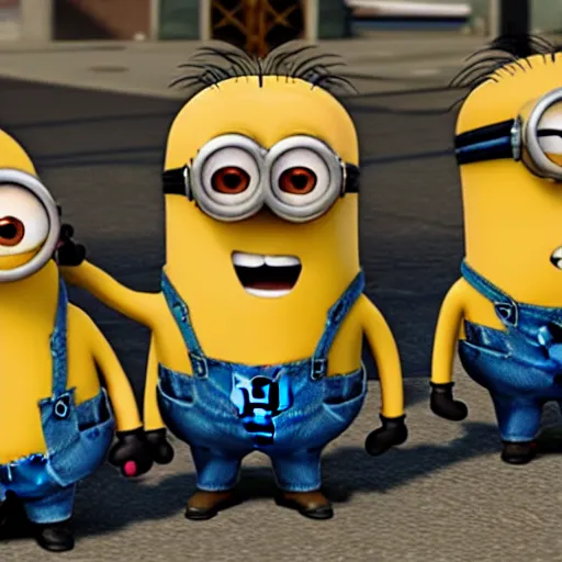 Prompt: minions in gta