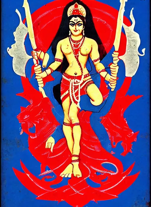 Prompt: kali - durga ussr soviet union style