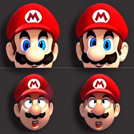 Image similar to mario real world facial reconstruction