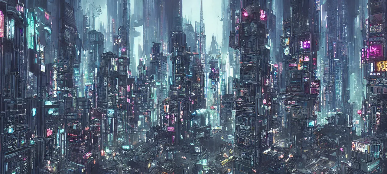 Image similar to Cyberpunk City, by Bjorn Barends