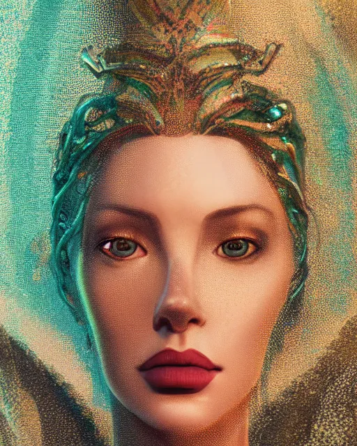 Prompt: portrait of Karol G as a mermaid. intricate abstract. intricate artwork. by Tooth Wu, wlop, beeple, dan mumford. mulholland drive by david lynch, dune by david lynch, octane render, trending on artstation, greg rutkowski very coherent symmetrical artwork. cinematic, hyper realism, high detail, octane render, 8k, iridescent accents