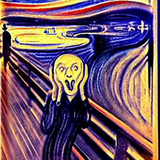 Image similar to the scream 3 d render