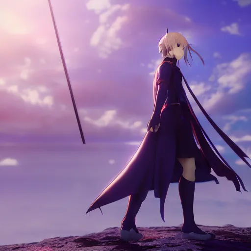 Prompt: fate / stay night, ufotable art style, 8 k, octane render, unreal engine 5