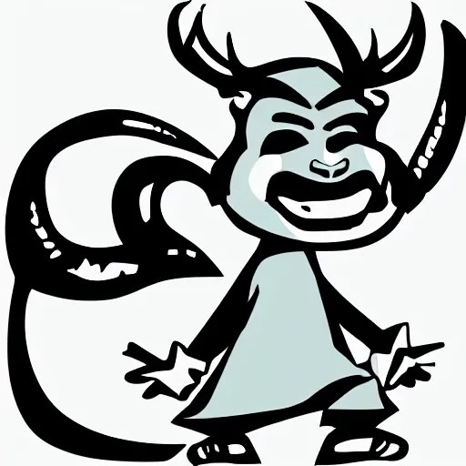 baphomet with 😂 emoji head ”, Stable Diffusion