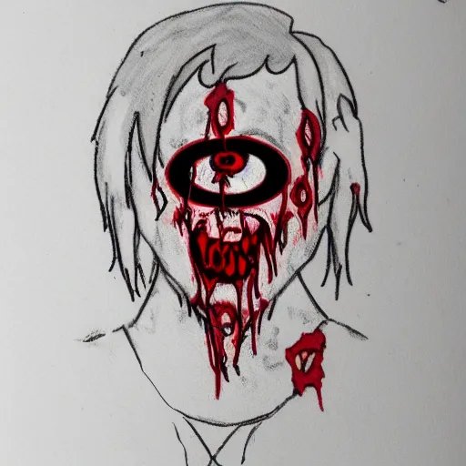 Image similar to nazi zombie scribble blood moon human