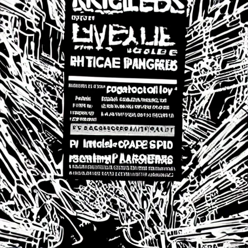 Image similar to illegal rave flyer acid photocopy underground art