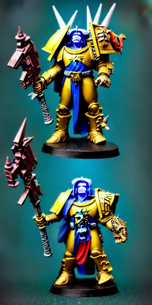 Image similar to mr beast as god emperor of mankind, warhammer 4 0 k, dark, dystopian, highly detailed