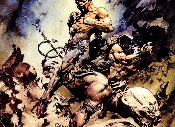 Prompt: by frazetta