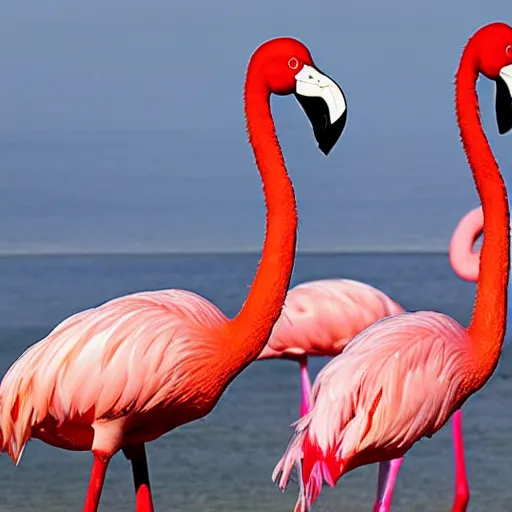 Prompt: photo of world's biggest flamingo