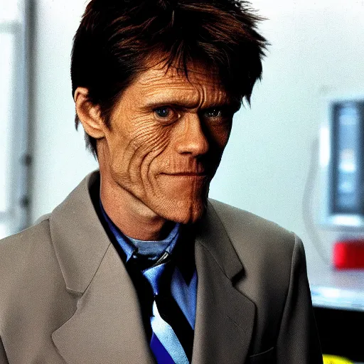 Image similar to willem dafoe in neon genesis evangelion