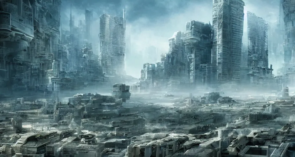 Prompt: movie still of futuristic city inspired by ancient egypt