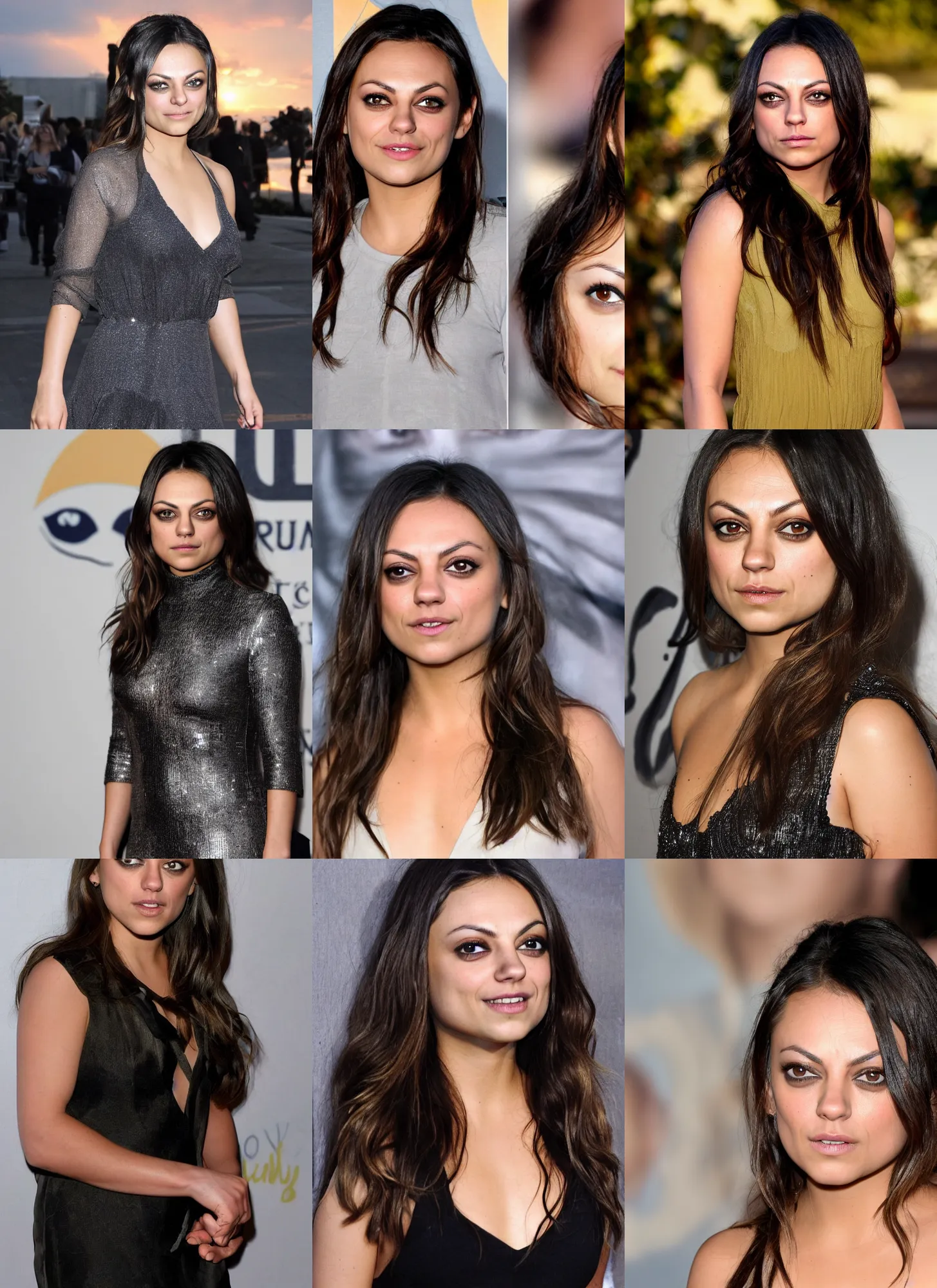 Image similar to sun - ray light beams creating an glowing image of mila kunis