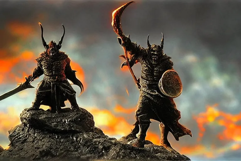 Image similar to orc, mordor, fantasy, painting, ultra realistic!!!, clear weather, golden hour, sharp focus