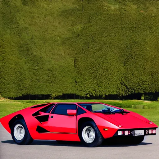 Prompt: “Lamborghini Countach brochure photo, 4K, cinematic”