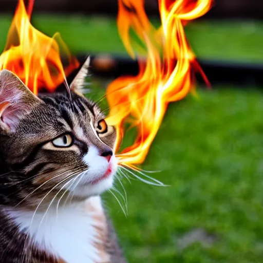 a cat juggling fire sticks | Stable Diffusion | OpenArt