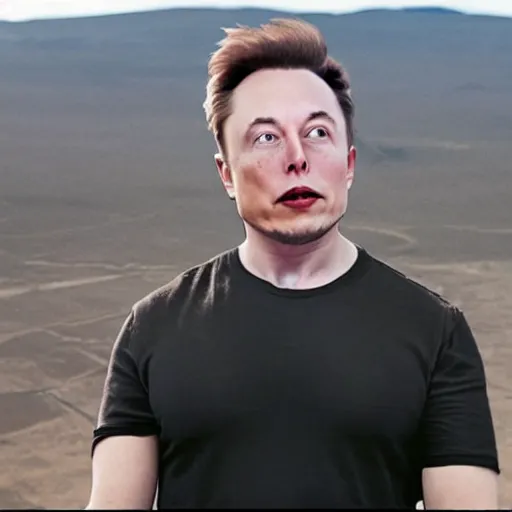 Prompt: a cinematic scene of elon musk finally discovering the earth is flat