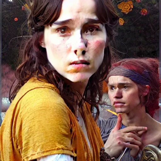 Prompt: highly detailed portrait of ellen page. d & d, art by donato giancola and evelyn de morgan and carl larsson and john william waterhouse. trending on artstation, intricate details, energetic composition, golden ratio, concept art, illustration, elegant art