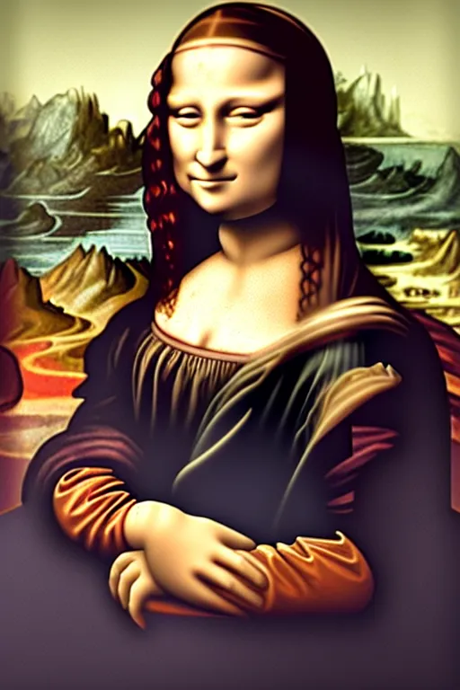 Image similar to cyborg mona lisa by leonardo da vinci, ultra detailed, 4 k