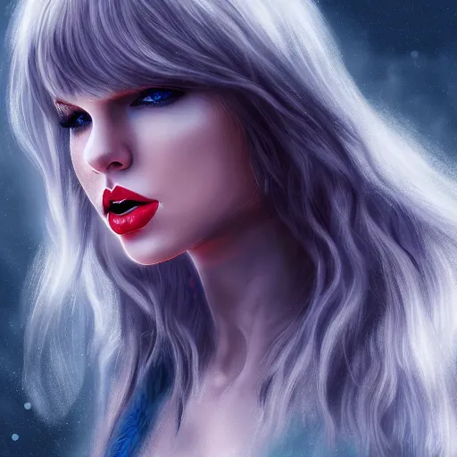 Image similar to extremely detailed digital art of taylor swift as a sorceress, 8K trending on artstation