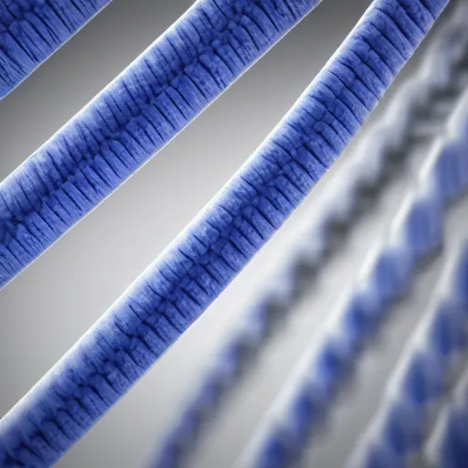 Image similar to DNA helix, blue and grey, studio light, octane render, soft filter