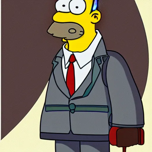 Image similar to Homer Simpson as James Bond