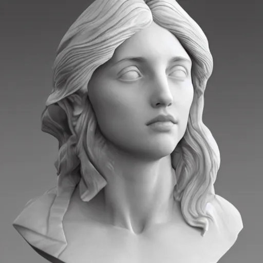 Prompt: a marble bust of actress Ana de Armas, made of Carrara marble, extremely detailed, 8K render, unreal engine, octane render, intricate, CGI, cgsociety, photograph, single subject, medium shot, shallow depth of field, by Gian Lorenzo Bernini
