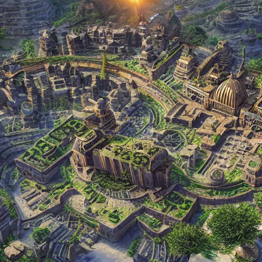 KREA - A solarpunk city on the plains of Mount Loolmalasin, intricate  details, background depth, bold colour, photorealism, intricate, elegant,  highly detailed, smooth, 8k, sharp focus