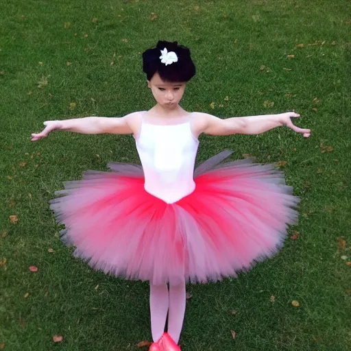 Image similar to louis vuitton ballerina, symmetrical face, tutu, pointe shoes