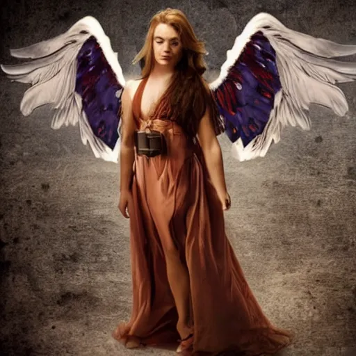 Image similar to angel with a shotgun