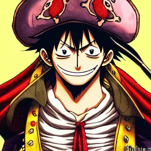 Angry Pirate King Anime Face