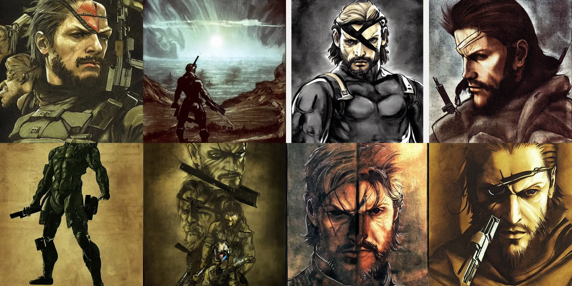 Prompt: Metal Gear Solid by Leonardo Da Vinci