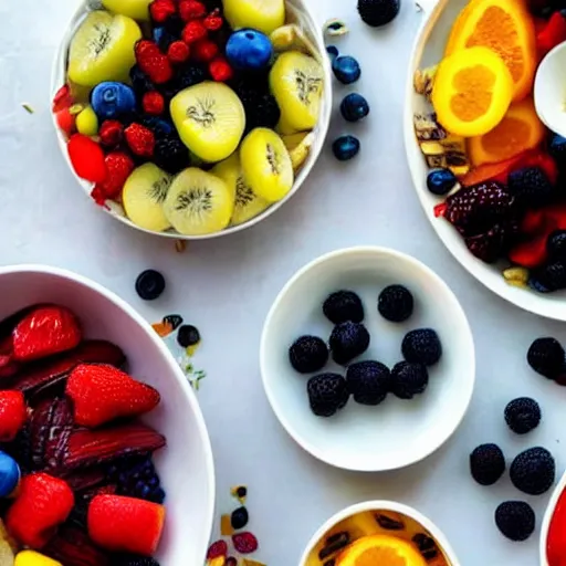 Prompt: beautiful photo a boat made of fruit pieces on a white plate, dslr