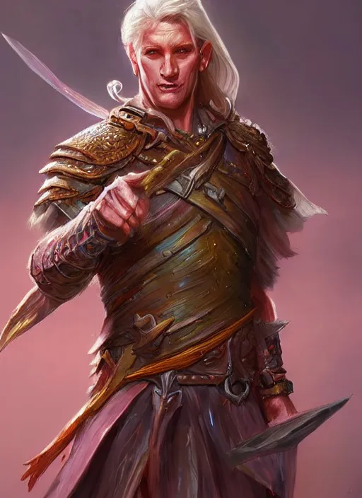 Image similar to human male, ultra detailed fantasy, dndbeyond, bright, colourful, realistic, dnd character portrait, full body, pathfinder, pinterest, art by ralph horsley, dnd, rpg, lotr game design fanart by concept art, behance hd, artstation, deviantart, hdr render in unreal engine 5