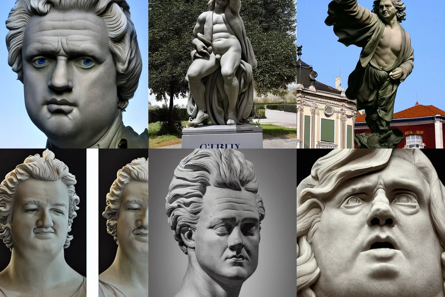 Prompt: bernini statue of chubby geert wilders