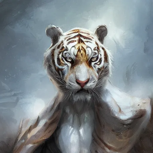 Prompt: a beautfiul award winning commission portrait of an anthro albino tiger wearing diamond victorian armour,digital art,art by greg rutkowski,character design by charles bowater,photorealistic,ross tran,hyperdetailed,detailed face,fascinating,2021,western comic style