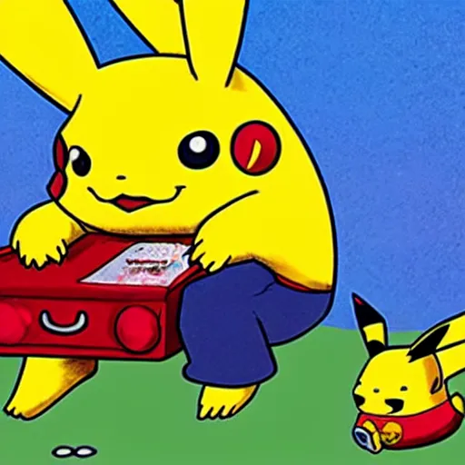 Image similar to photograph of pikachu smoking a blunt, pickachu smoking, smoking blunt, pickachu hitting that loud