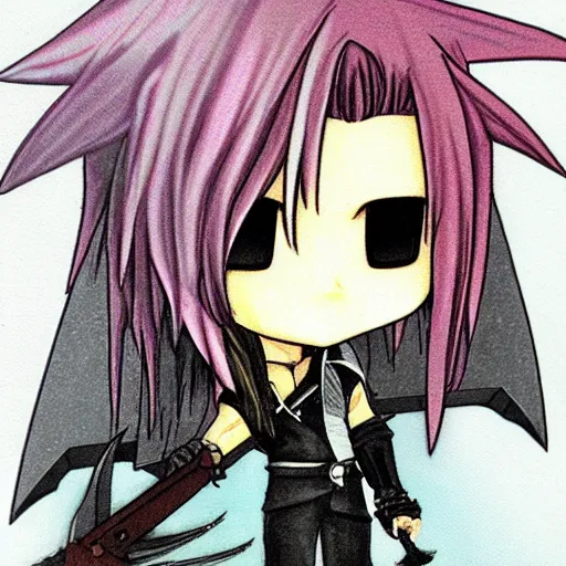 Prompt: sephiroth chibi