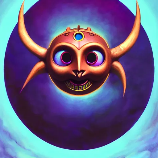 Prompt: a band logo for the band dreamscape majora's mask, extremely detailed digital painting, in the style of fenghua zhong and ruan jia and jeremy lipking and peter mohrbacher, mystical colors, rim light, beautiful lighting, 8 k, stunning scene, raytracing, octane, trending on artstation