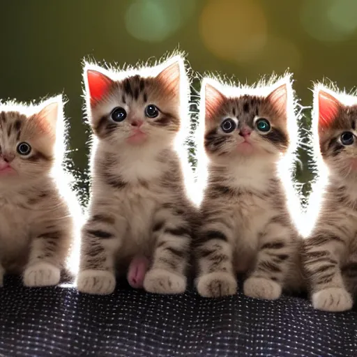 Image similar to an amazing award winning photo of kittens singing in a mic, very detailed and sharp, 4k hdr, masterpiece