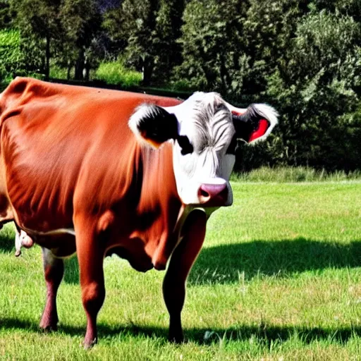 Prompt: 21 cows savagely dancing