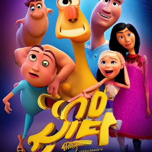 Image similar to pixar movie, thots and golddiggers, 4 k