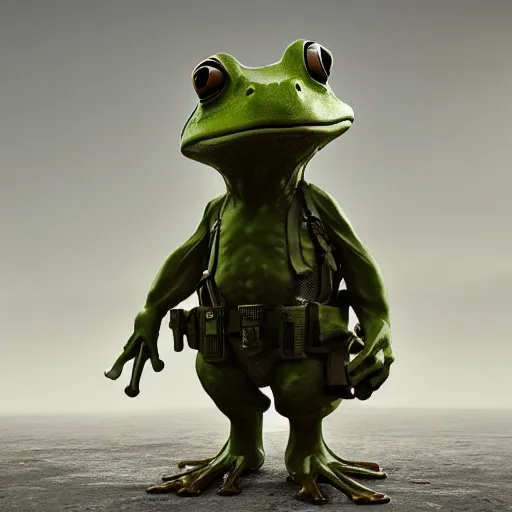 a frog soldier standing on two legs, concept art, | Stable Diffusion ...