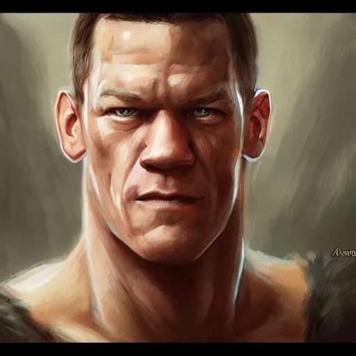 Prompt: john cena, d & d, fantasy, portrait, highly detailed, digital painting, trending on artstation, concept art, sharp focus, illustration, art by artgerm and greg rutkowski and magali villeneuv