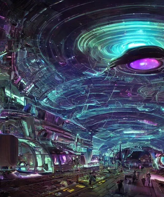 Image similar to a futuristic space colony, large bubble archaeologies, highly detailed, sci-fi, high-tech, neon lights, flying cars, alien technology