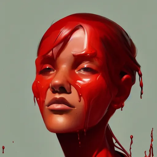 Image similar to woman made of red ooze, transparent, behance hd artstation by jesper ejsing by rhads, makoto shinkai and lois van baarle, ilya kuvshinov, ossdraws