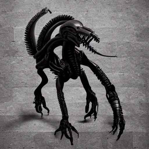 Image similar to walking a xenomorph pet