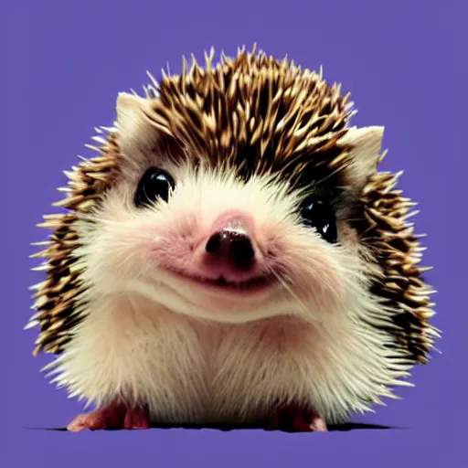 Image similar to twitch emote of a cute hedgehog