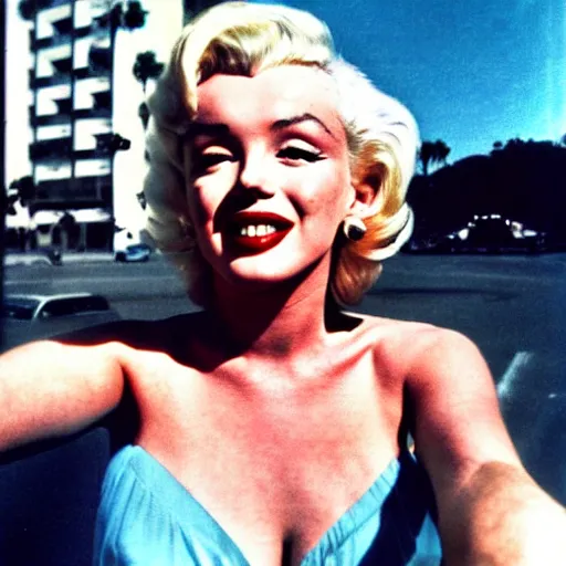 Image similar to Marilyn Monroe selfie in Los Angeles