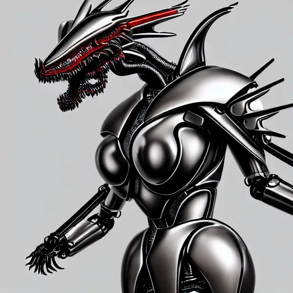 Image similar to detailed mawshot of a gigantic goddess elegant beautiful stunning anthropomorphic hot robot mecha female dragon, eating and swallowing a human whole, with sleek silver metal armor, OLED visor over eyes, micro art, prey, vore, digital art, mawshot, dragon vore, dragon maw, furry art, high quality, 8k 3D realistic, macro art, micro art, Furaffinity, Deviantart, Eka's Portal, G6