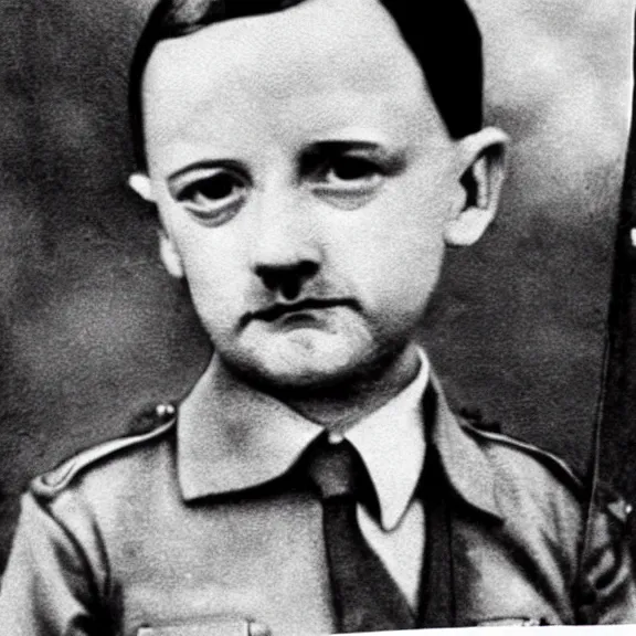 Prompt: realistic hitler as a cute little girl